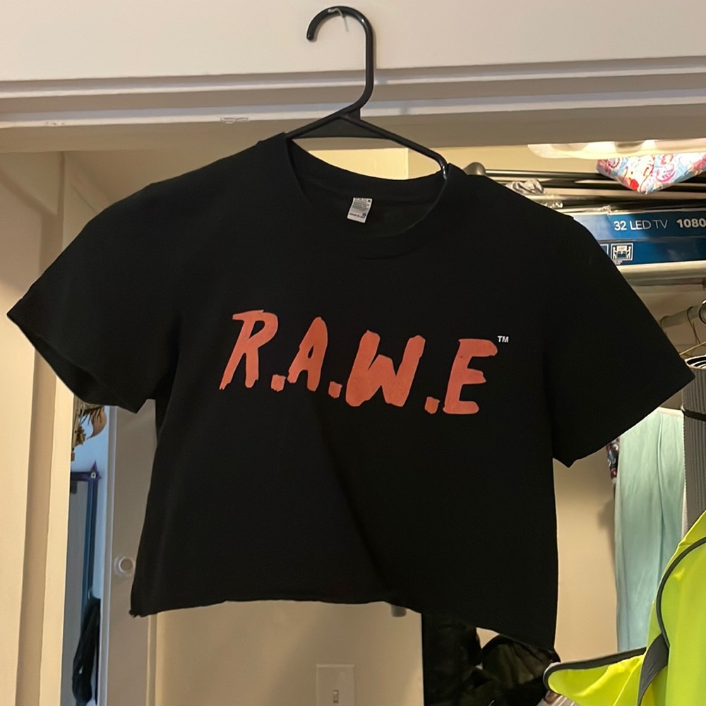 “R.a.w.e” = Real And Well Evolved crop top